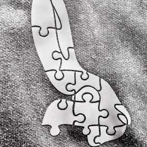 The Ghost Puzzle Crew – Monochrome Rabbit Sweatshirt